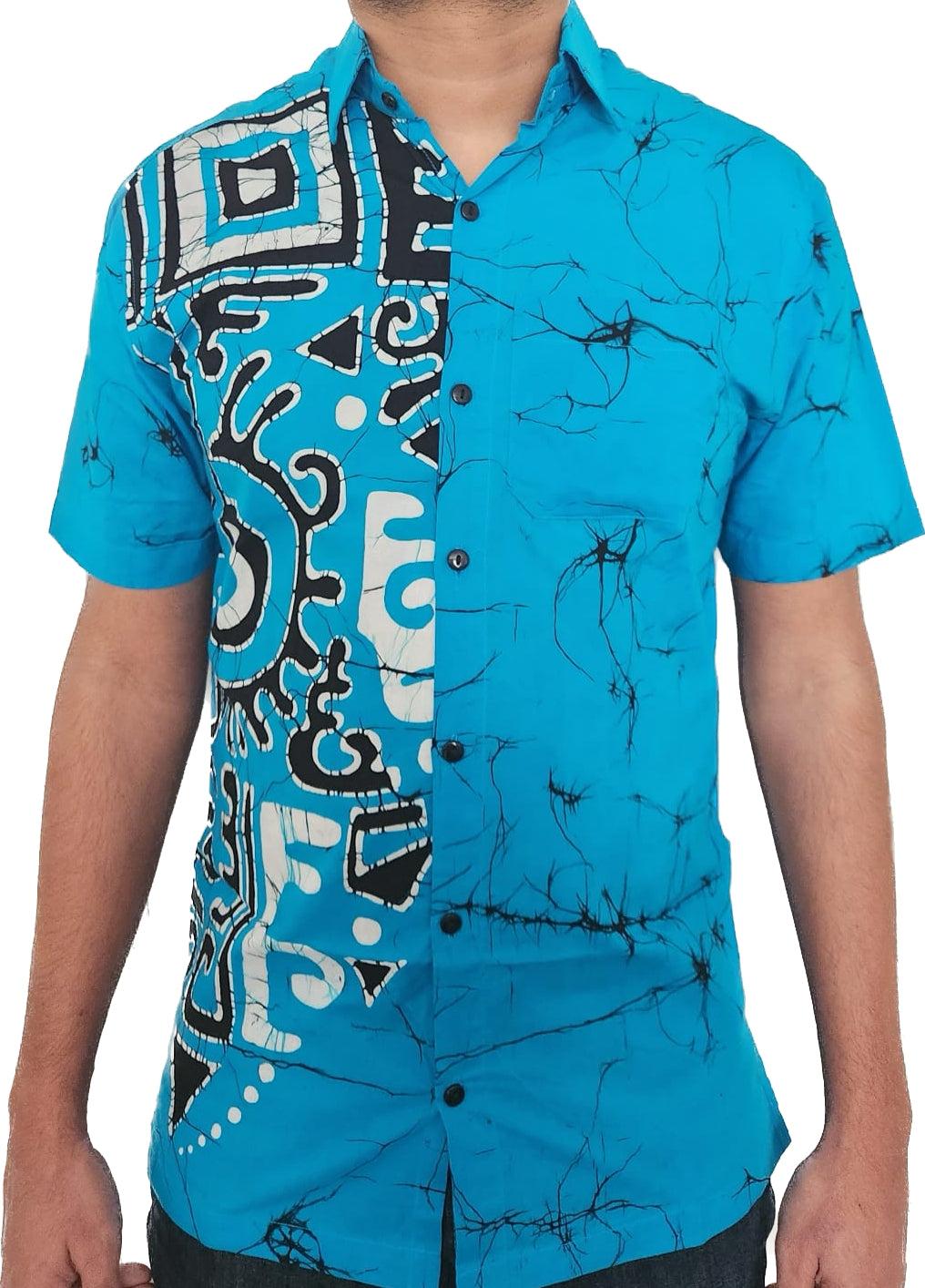 Traditional Sri Lankan Batik Shirt – Men's Short Sleeve