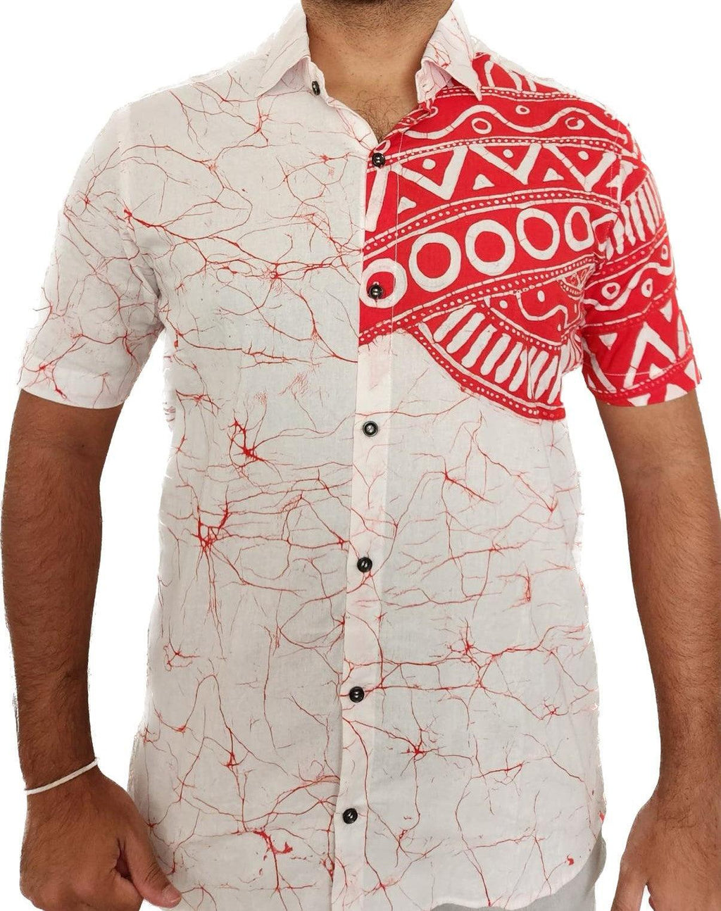 Traditional Sri Lankan Batik Shirt – Men's Short Sleeve