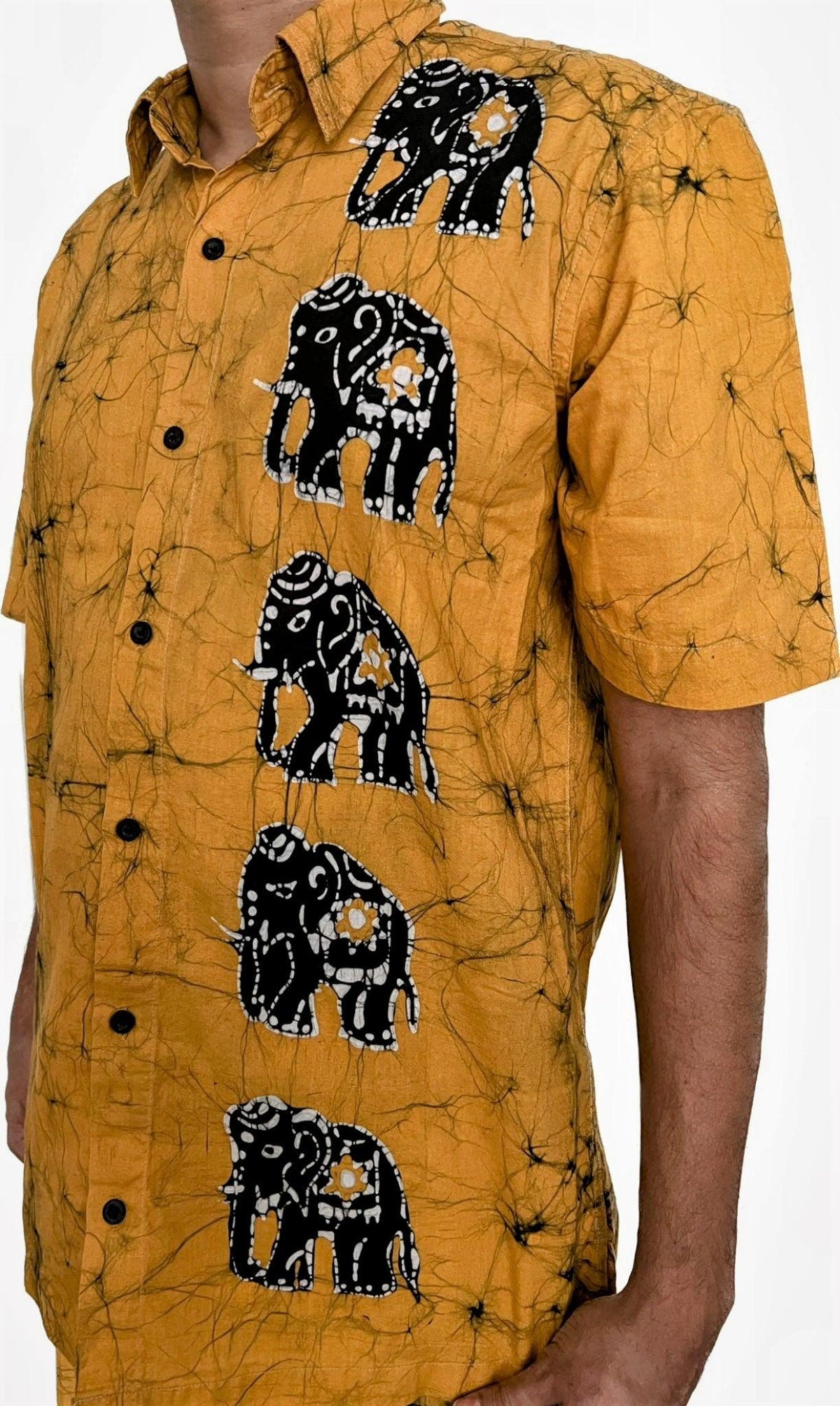 Traditional Sri Lankan Batik Shirt – Men's Short Sleeve