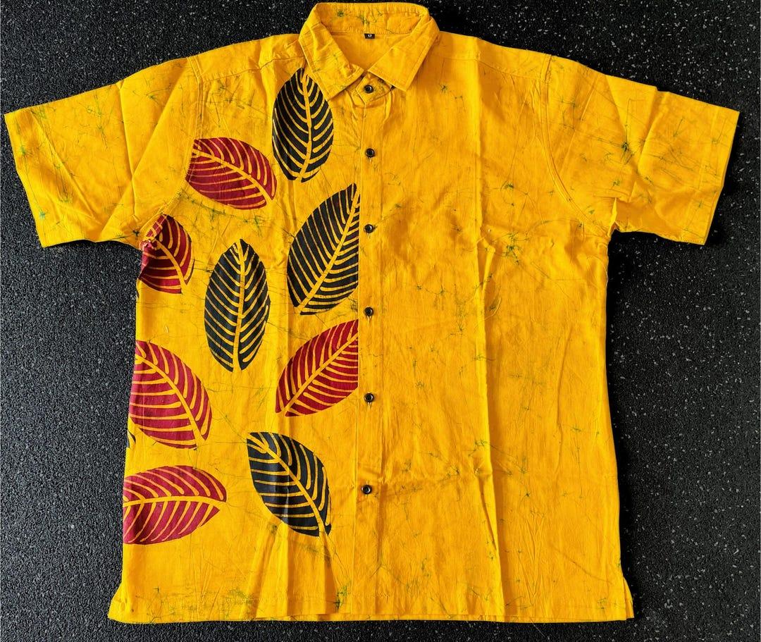 Traditional Sri Lankan Batik Shirt – Men's Short Sleeve
